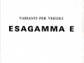 Esagamma E - Ergänzung zu Betriebsanleitung - italienisch - 2. Ausgabe Jänner 1970