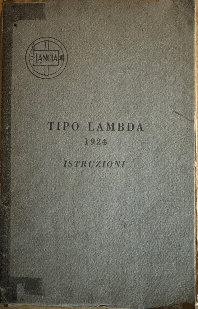 Lambda 1924 - Betriebsanleitung - italienisch -  7.Ausgabe August 1927