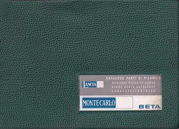 Beta Montecarlo - Ersatzteilkatalog - ital., engl., franz. deut. - Dezember 1978