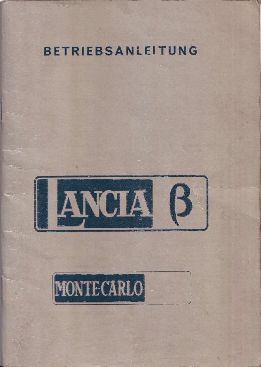Beta Montecarlo - Betriebsanleitung - deutsch - Juli 1975