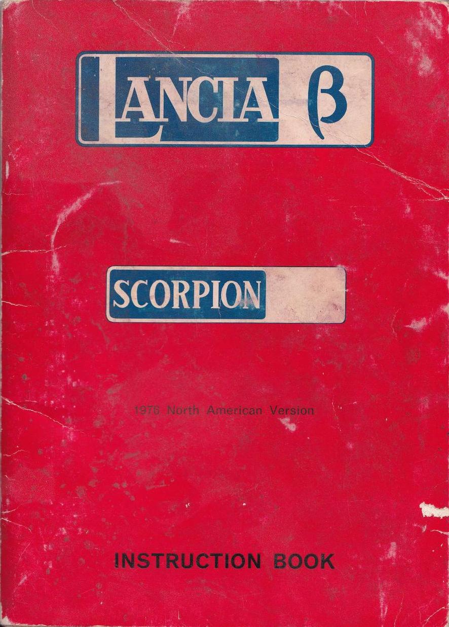 Beta Scorpion - Betriebsanleitung - englisch - Dezember 1975