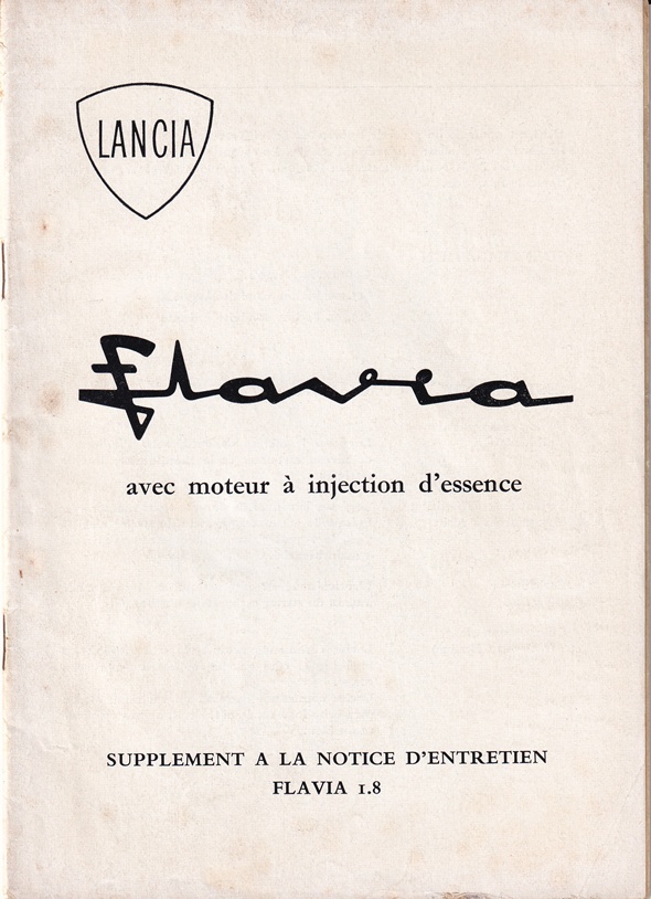 Flavia - Betriebsanleitung - französisch - Dezember 1965