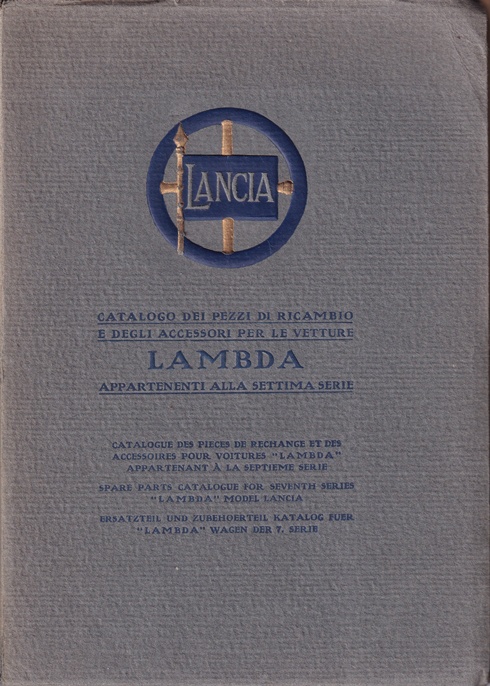 Lambda  7.Serie - Ersatzteil-und-Zubehörkatalog - ital., engl., franz., deut., - September 1927