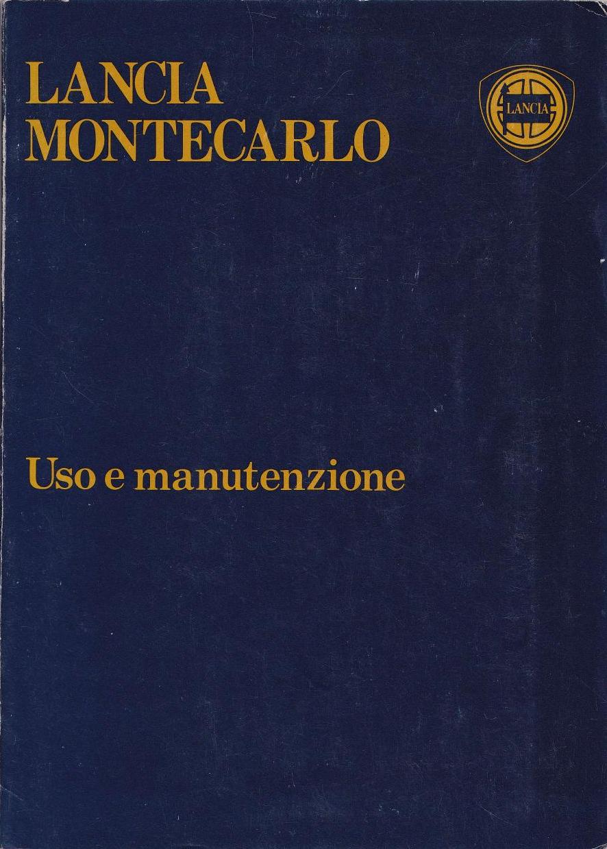 Lancia Montecarlo - Betriebsanleitung - italienisch - Jänner 1980
