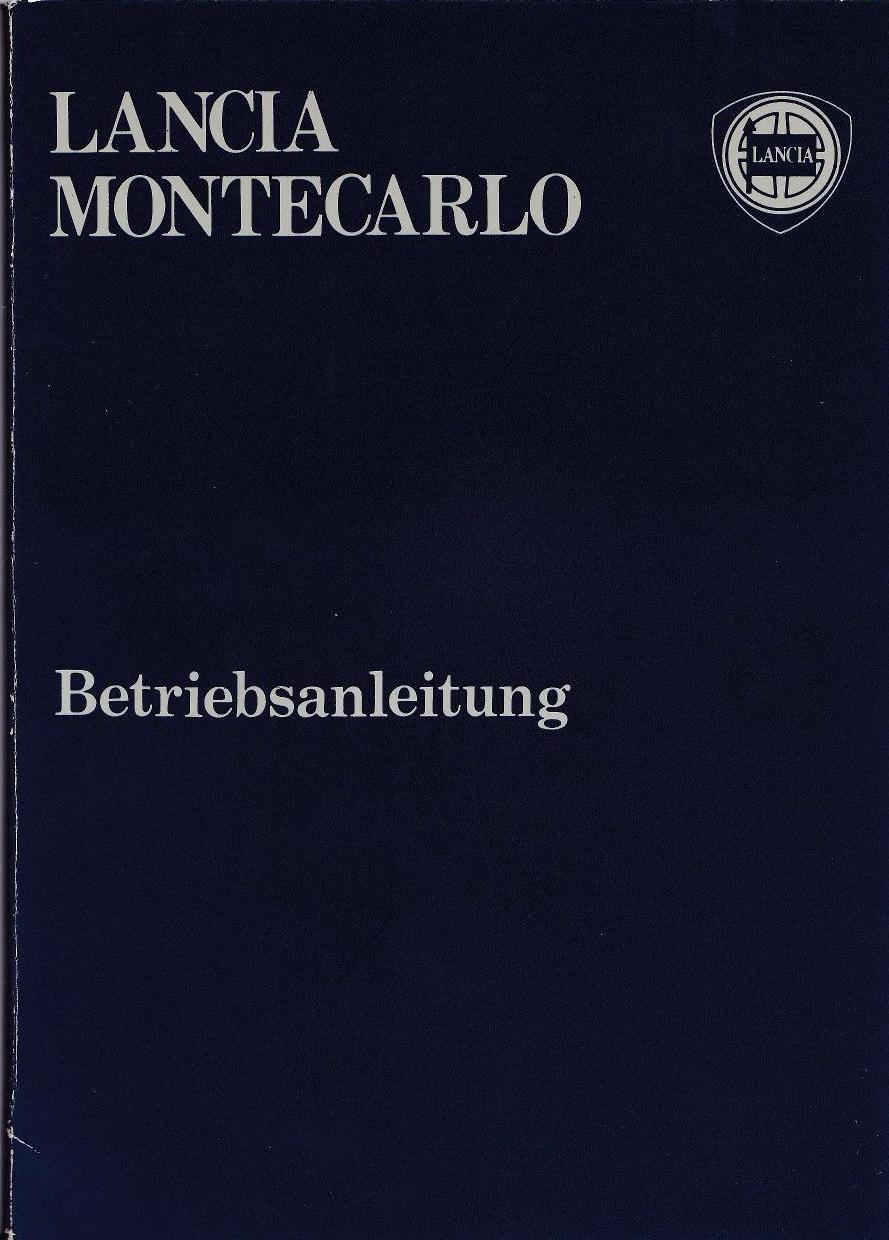Lancia Montecarlo - Betriebsanleitung - deutsch - Jänner 1980