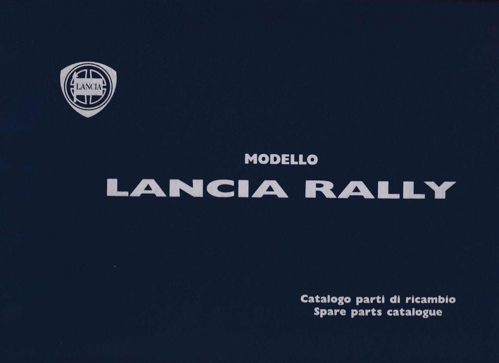 Lancia Rally - Ersatzteilkatalog - italienisch, englisch - 1.Ausgabe März 1982