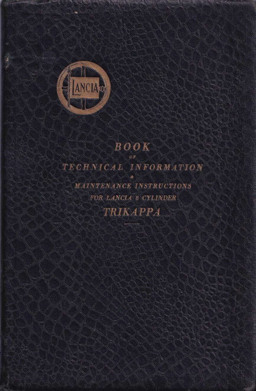 Trikappa - Technische Info und Bedienung - englisch - 1922