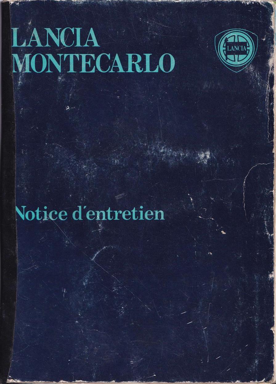 Lancia Montecarlo - Betriebsanleitung - französisch - Jänner 1980
