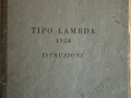 Lambda 1924 - Betriebsanleitung - italienisch -  7.Ausgabe August 1927