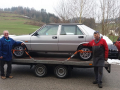 Abholung bei Alois Ambros, der uns  mit Service und Pickerl tatkräftig unterstützt hat.