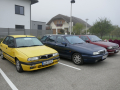 Hotelparkplatz am Morgen