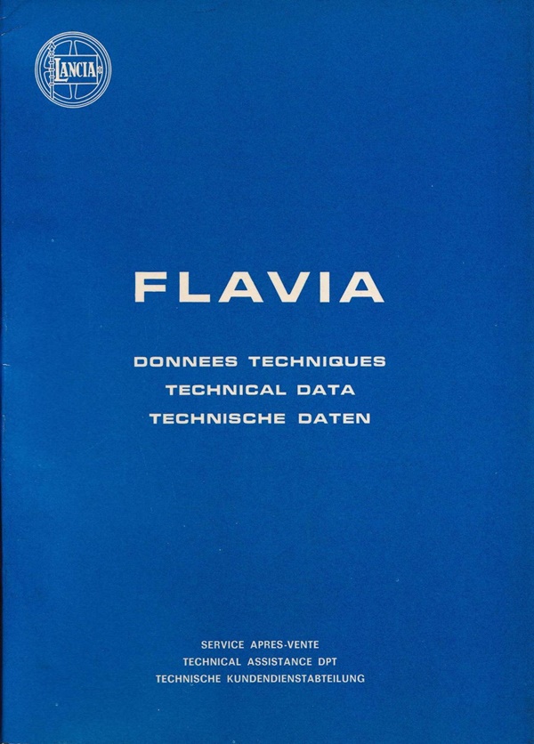 Flavia - Technische Daten - Techn. Kundendienst - ital., engl., deut. - 1. Ausgabe März 1972