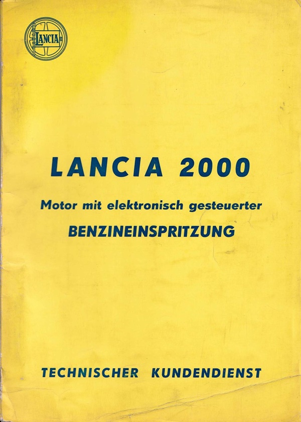 Lancia 2000 - Benzineinspritzung - Techn. Kundendienst - deutsch - März 1972