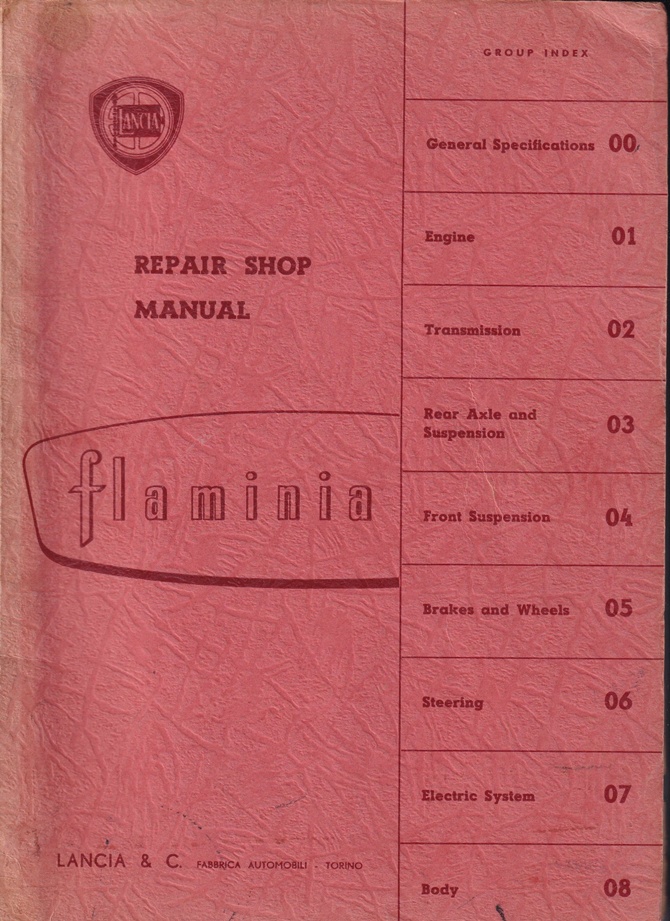 Flaminia - Werkstatthandbuch - englisch - 2. Ausgabe Juli 1962