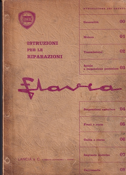 Flavia 815 - Werkstatthandbuch - italienisch - 1. Ausgabe April 1961