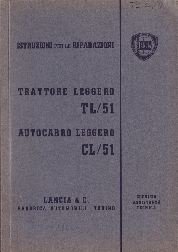 TL 51/ CL 51 - Werkstatthandbuch - italienisch - Juni 1952