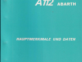 Autobianchi A112 Abarth - Hauptmerkmale und Daten - Techn. Kundendienst - deutsch - Oktober 1972