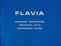 Flavia - Technische Daten - Techn. Kundendienst - ital., engl., deut. - 1. Ausgabe März 1972