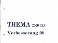 Thema 2500 TD - Verbesserung 08 - Techn. Kundendienst - deutsch - Mai 1993