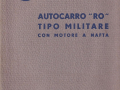 Autocarro RO Tipo Militare Diesel - Werkstatthandbuch - italienisch - 1937