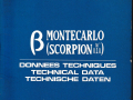Beta Montecarlo + Scorpion - Technische Daten - Techn. Kundendienst - franz., engl., deut. - Jänner 1977
