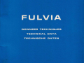 Fulvia - Technische Daten - Techn. Kundendienst - franz., ital., deut. - 1. Ausgabe Jänner 1972