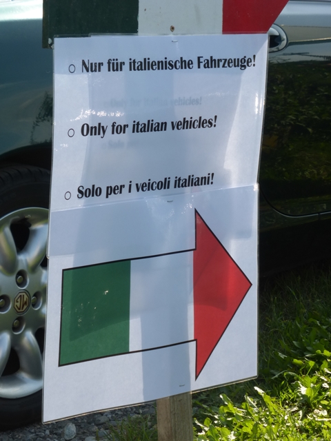 Nur für italienische Fahrzeuge
