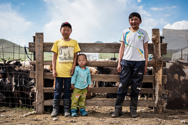 Kinder der Mongolei