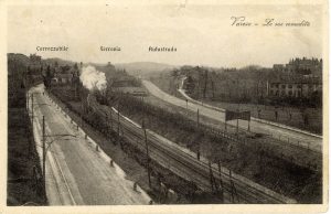 Fahrbahn-Eisenbahn-Autobahn